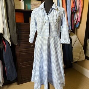 Blue Gingham Women's Dress